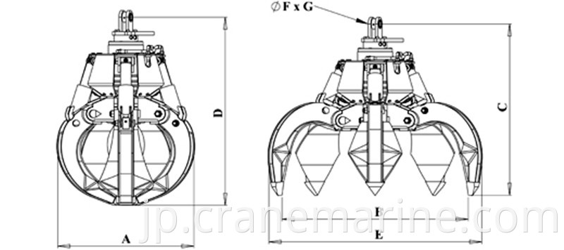 Orange Peel Grab Hydraulic Electric